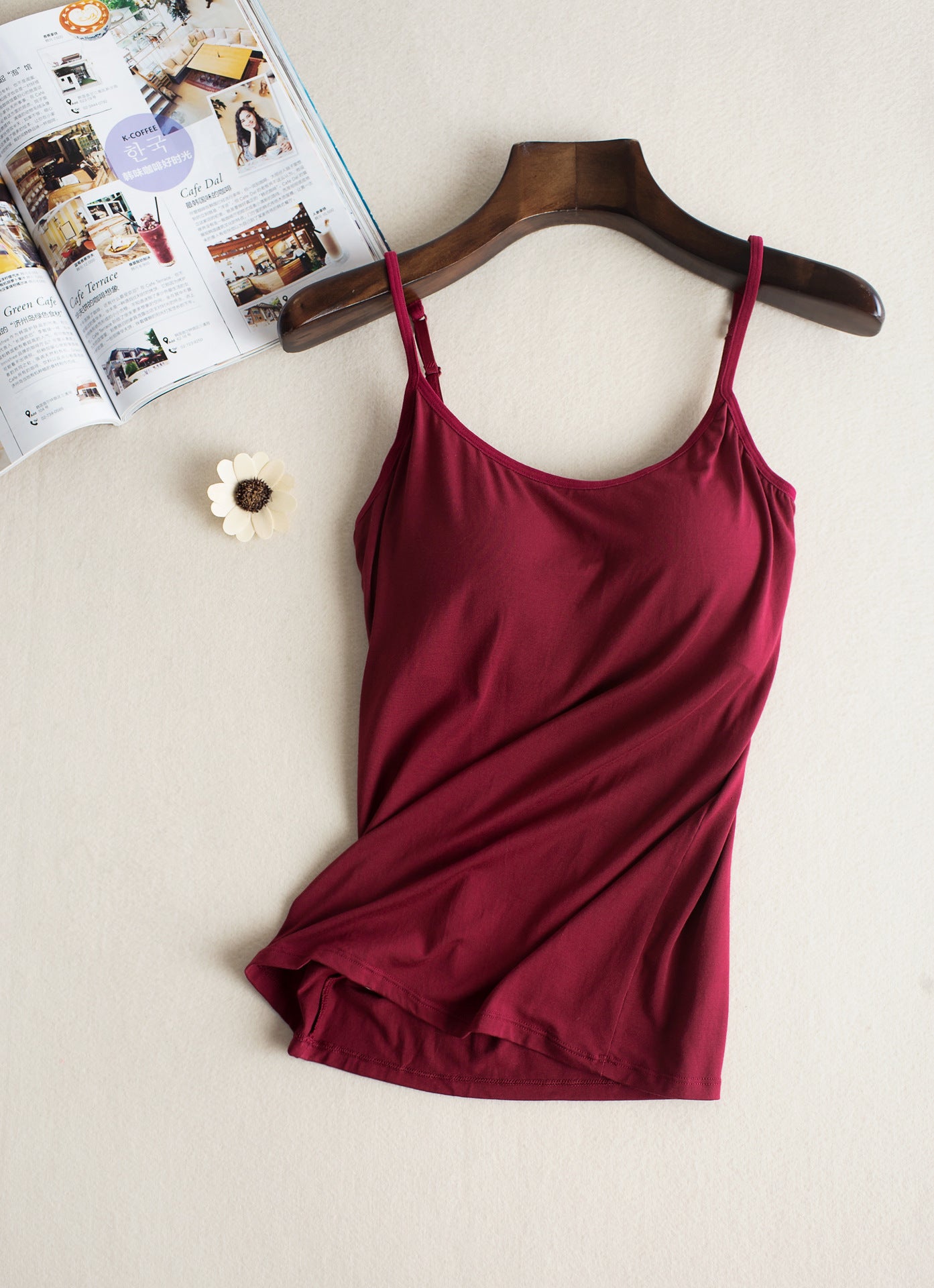 Women's Wear With Chest Pad Underwear Tank Top Mid-length Without Steel Ring