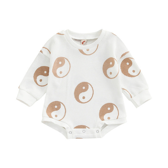 Baby One-piece Suit Knitted Long Sleeve